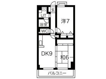 ローレルIZUMI(2LDK/3階)の間取り写真