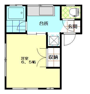カレンミー(1K/2階)の間取り写真
