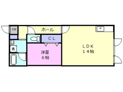 パークサイドアベニューI(1LDK/1階)の間取り写真