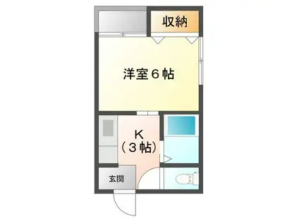 エムケイハイツ(1K/2階)の間取り写真