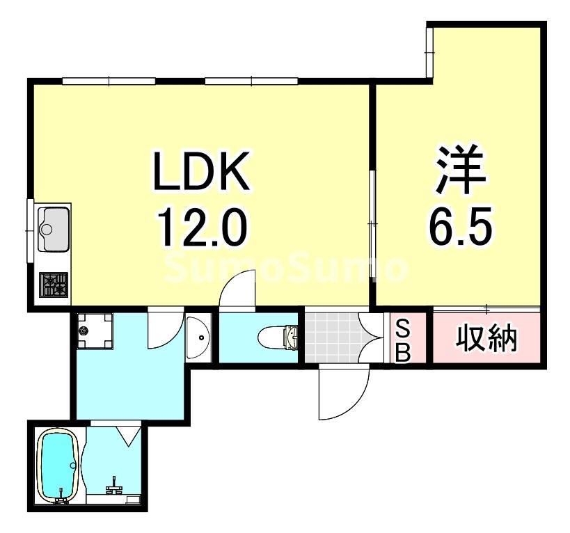 コースト須磨浦(1LDK/1階)の間取り写真