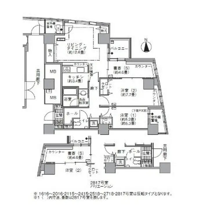 アクティ汐留 28階階 間取り