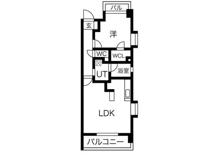 サプリーム太田川(1LDK/4階)の間取り写真