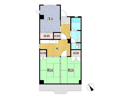 たちばなビル(3K/4階)の間取り写真