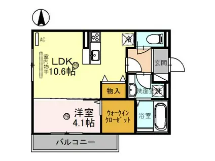 D-ROOM N.大谷II(1LDK/3階)の間取り写真