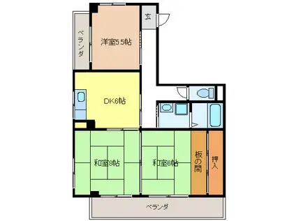 アビタシオンOHNO(3DK/3階)の間取り写真