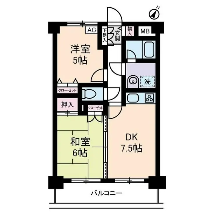 コスモ横浜大通公園 5階階 間取り