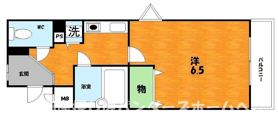 ブライティミル(1K/1階)の間取り写真
