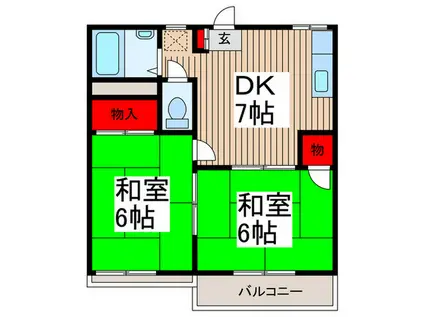 アーバン内田(2DK/2階)の間取り写真