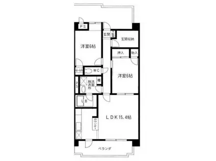 ヴァンクレールONE(2SLDK/3階)の間取り写真