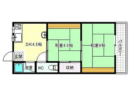 ローズマンション(2DK/2階)の間取り写真