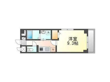 TORAZ HILL(1K/2階)の間取り写真