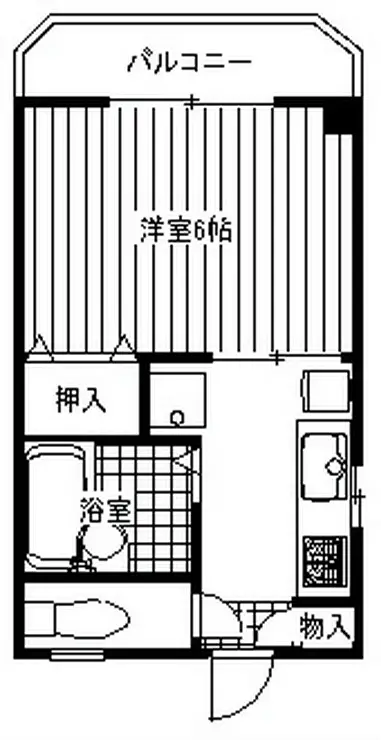 クレスコート国立 3階階 間取り