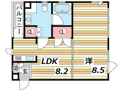 REGULUS KONAN YAMTE(1LDK/4階)の間取り写真