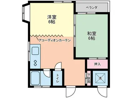 アークハイツ(2DK/2階)の間取り写真