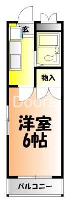 トレンディーI(1K/3階)の間取り写真
