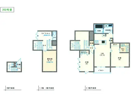 シルクメゾン岡崎(2LDK/2階)の間取り写真