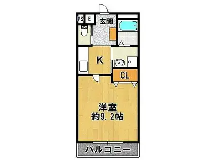 スマイルI番館(1K/2階)の間取り写真