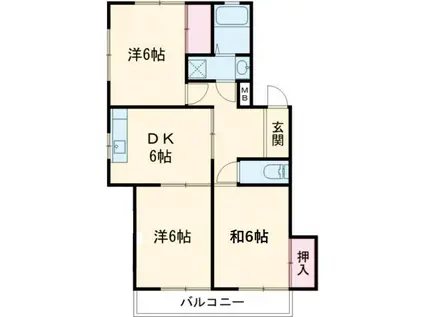 サンライト東刈谷(3DK/3階)の間取り写真