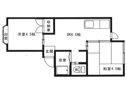 ラポールながとIX(2DK/2階)の間取り写真