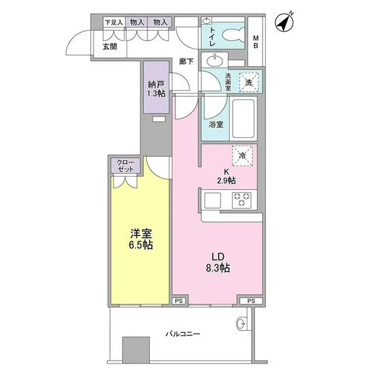 クロスエアタワー 21階階 間取り