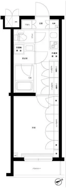 ルーブル中村橋参番館 1階階 間取り
