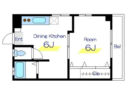 森マンション(1DK/3階)の間取り写真