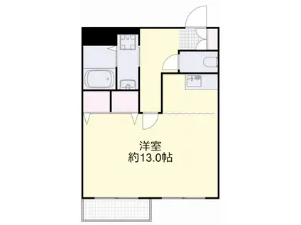 グランデュール医大南(ワンルーム/7階)の間取り写真