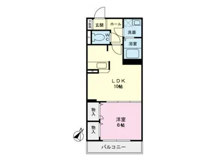 コルテカノンA(1LDK/1階)の間取り写真