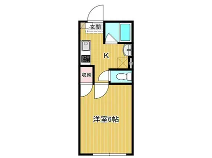 PLUME木更津(1K/1階)の間取り写真