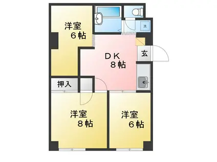 チグサビル (3LDK/4階)の間取り写真