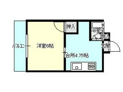 メゾン ニルヴァーナ(1K/2階)の間取り写真
