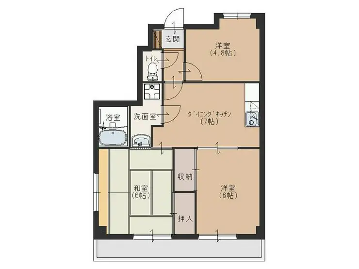 シャトーサンワ 3階階 間取り