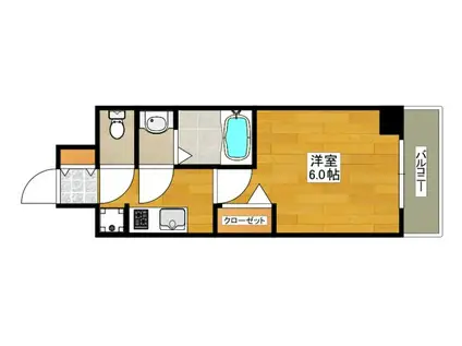 プレサンス東三国エンブレイス(1K/9階)の間取り写真