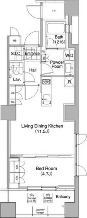 コンフォリア東池袋WEST 3階階 間取り
