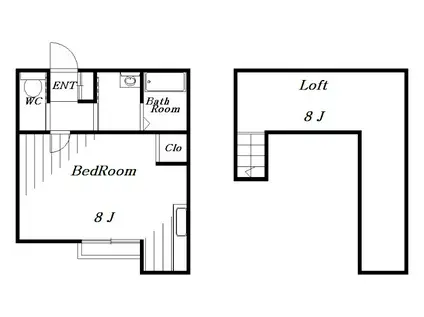 ロザリーヒル(ワンルーム/2階)の間取り写真
