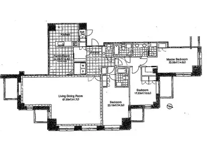 青山第一マンションズ(3LDK/16階)の間取り写真