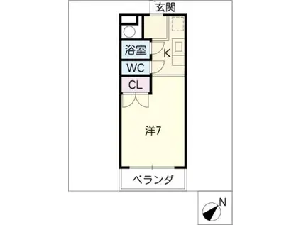 アーバンマルミ(ワンルーム/3階)の間取り写真