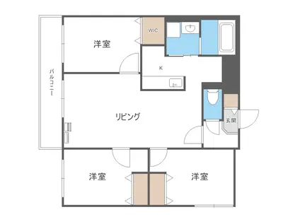 SILENT HILLS(3LDK/4階)の間取り写真