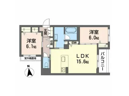 ダイヤモンドヒルズ吹上(2LDK/2階)の間取り写真