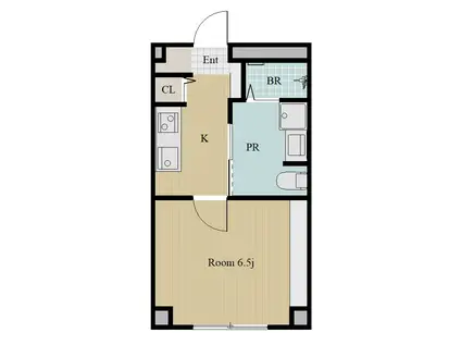 ピース・クラージュB(1K/1階)の間取り写真