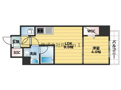 アーバネックス西天満(1DK/6階)の間取り写真
