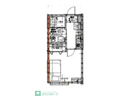 グランソフィア松戸(1K/2階)の間取り写真