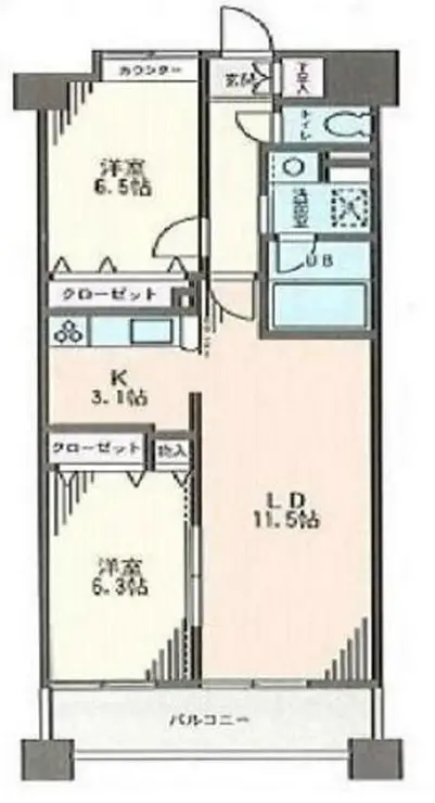フェリーチェ 5階階 間取り