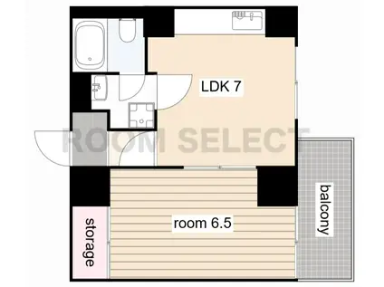 中京第3ビル 民泊NG・事務所使用OK(1LDK/5階)の間取り写真