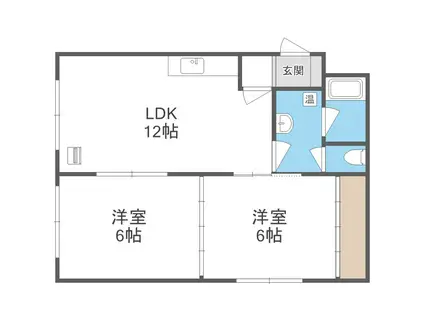 ニューアーバナイツ(2LDK/1階)の間取り写真