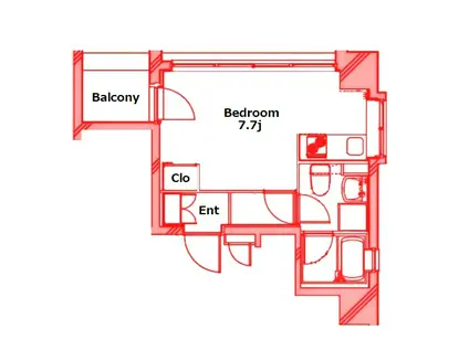ザ・プレミアムスイートヨコハマ(ワンルーム/10階)の間取り写真