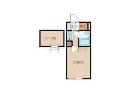 リバティハウス(1K/2階)の間取り写真