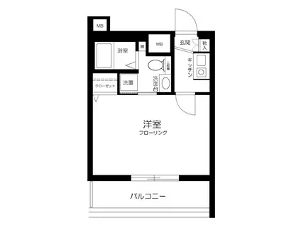 グリフィン新横浜・アリーナ前(1K/9階)の間取り写真