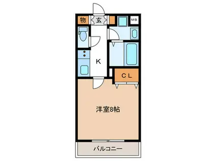 リアライズ神戸ウエスト(1K/2階)の間取り写真